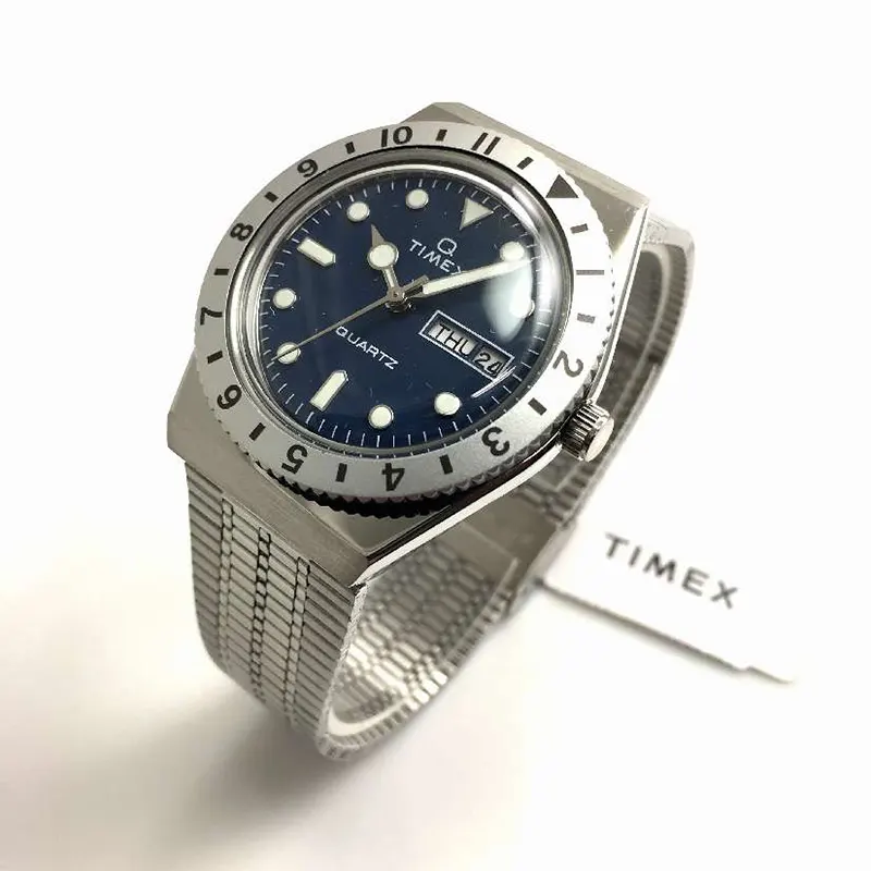 Timex Q Reissue 36mm Blue Dial Men's Watch- TW2U95500